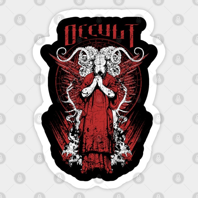 holy goat skull Sticker by MuftiArt